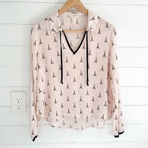 Forever 21 Light Pink Eiffel Tower Top